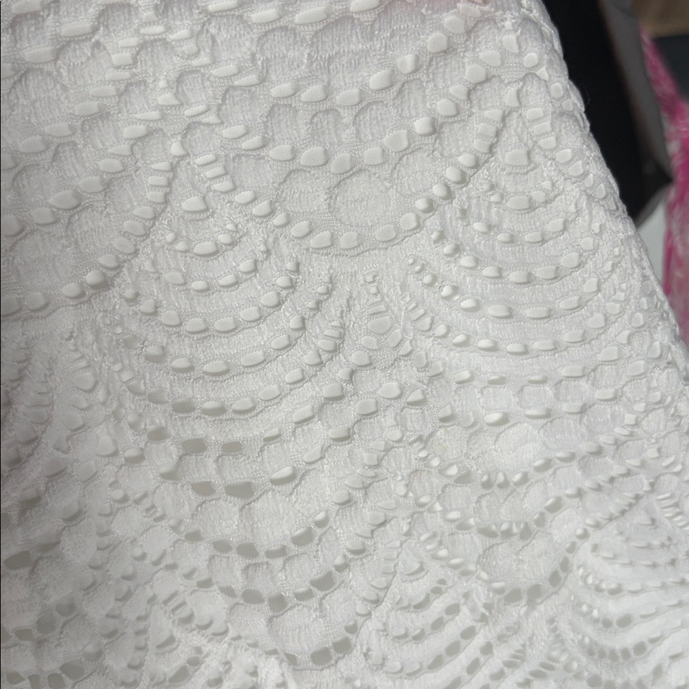 Parigi Resort White shell Lace maxi Dress with pink orchid earrings bundle NWT - Picture 10 of 10